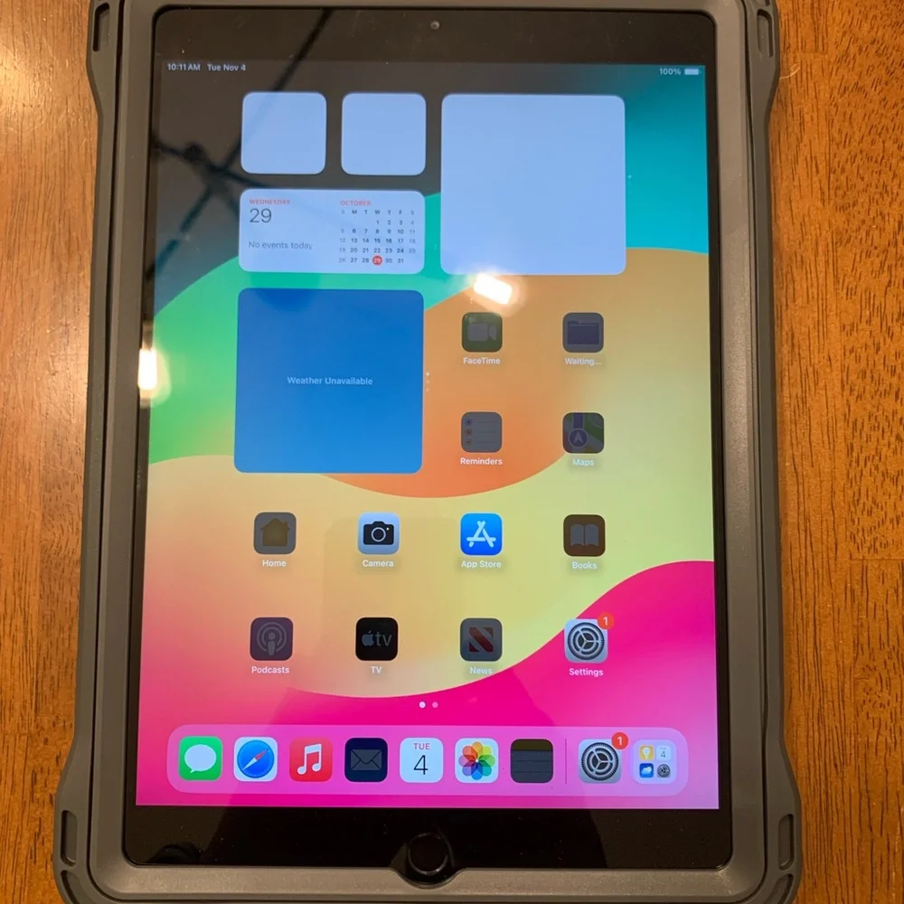 Apple iPad 7th Generation 10.2” with Gray Protective Case